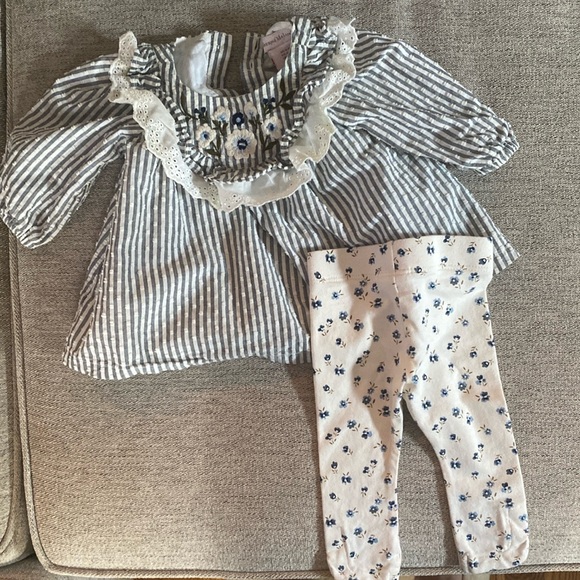 Catherine MaLandrino 0-3 Dress and leggings set - Picture 1 of 6